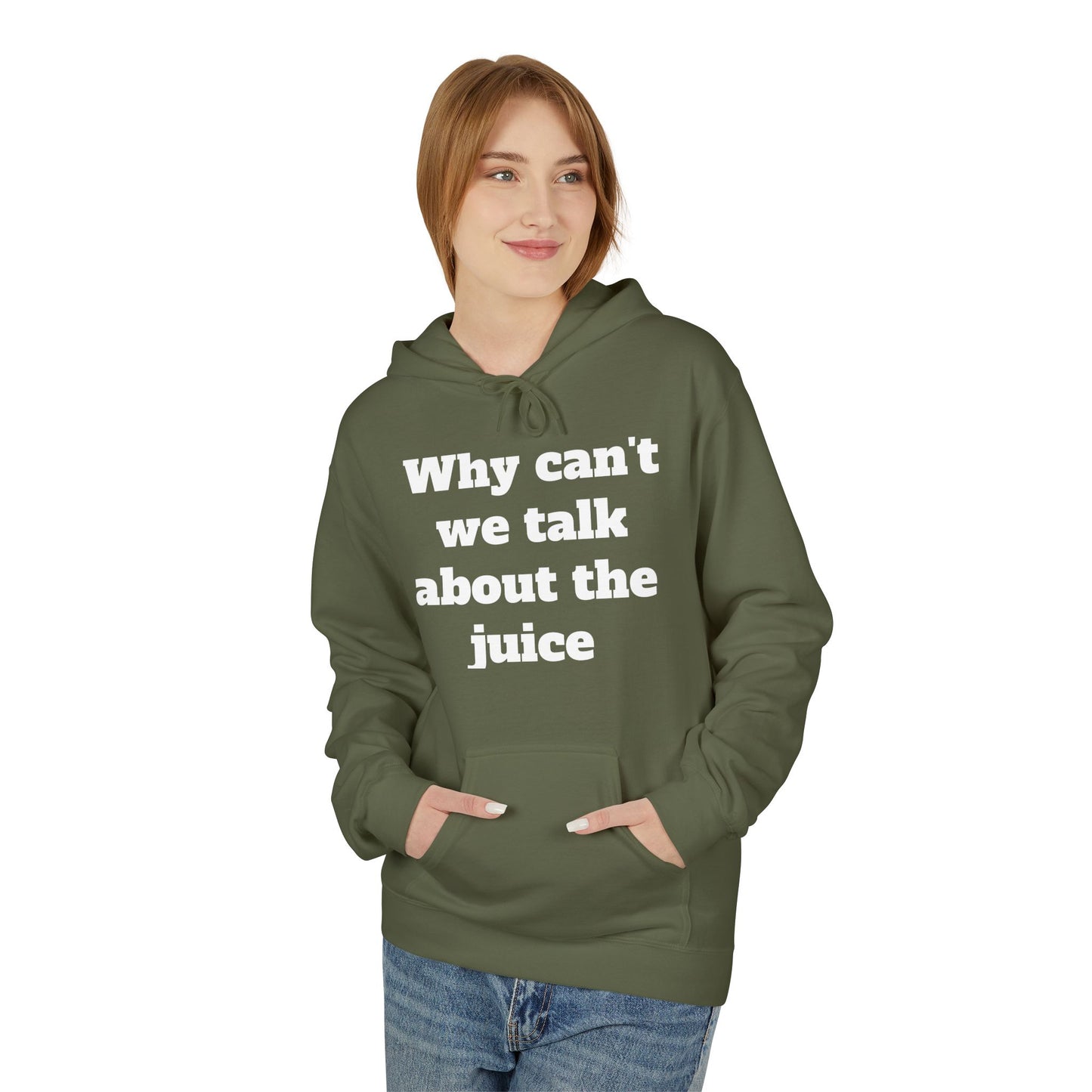 Juice- Unisex Midweight Fleece Hoodie, Funny Gift, Retro Apparel, Streetwear, Everyday Comfort, Unique Design