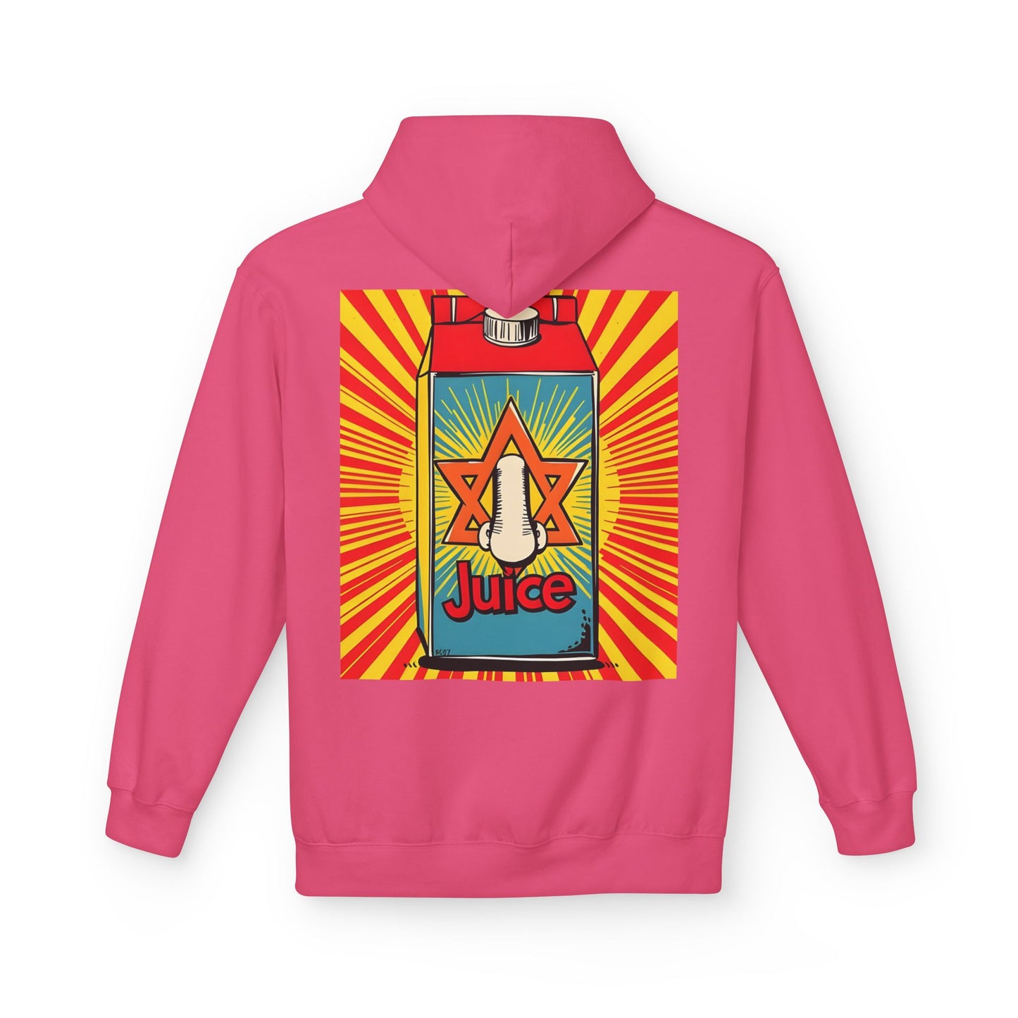 Juice- Unisex Midweight Fleece Hoodie, Funny Gift, Retro Apparel, Streetwear, Everyday Comfort, Unique Design