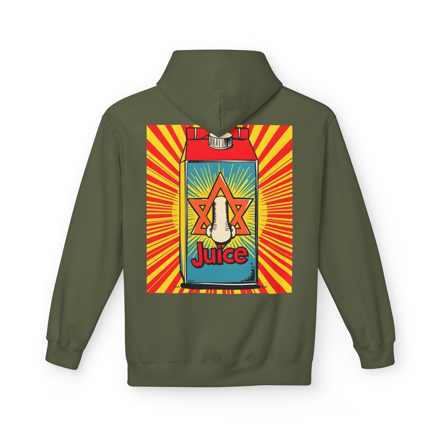 Juice- Unisex Midweight Fleece Hoodie, Funny Gift, Retro Apparel, Streetwear, Everyday Comfort, Unique Design